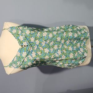 CAbi cottonwood vine floral sleeveless top #5214